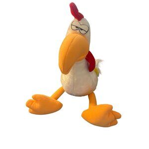 Vintage Dan Brechner Chicken Rooster Plush Stuffed Animal Funny Sits 15" Tall